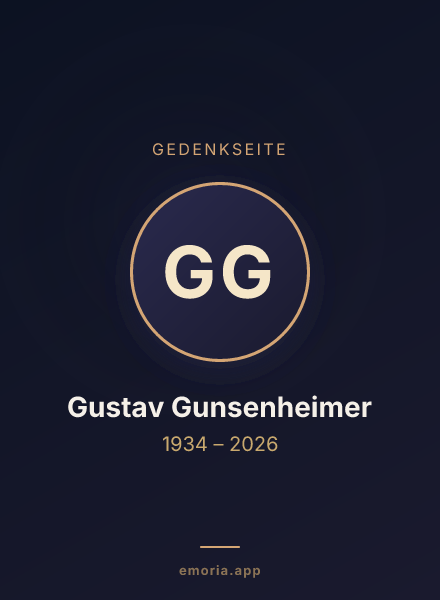 Gedenkportrait von Gustav Gunsenheimer