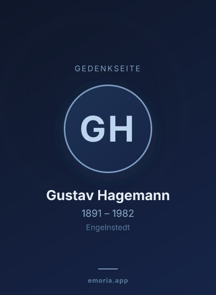 Gedenkportrait von Gustav Hagemann