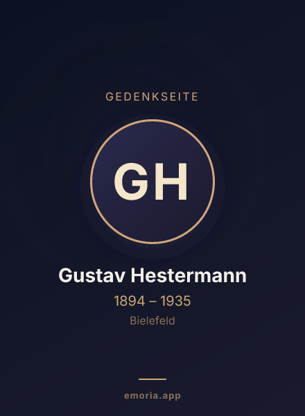 Gedenkportrait von Gustav Hestermann