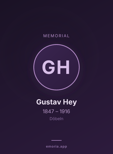 Memorial portrait of Gustav Hey
