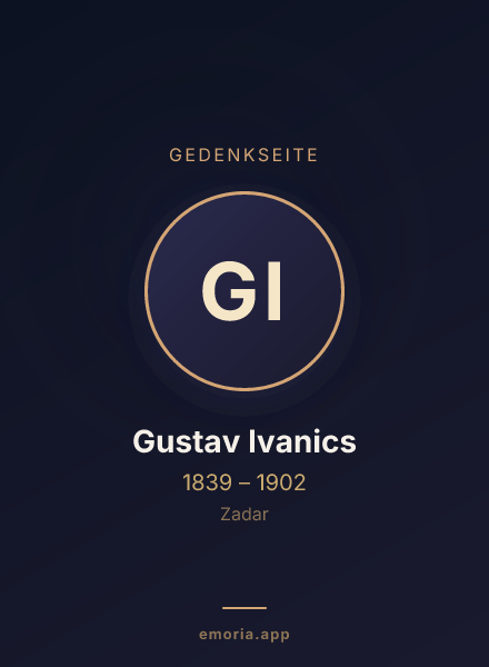 Gedenkportrait von Gustav Ivanics