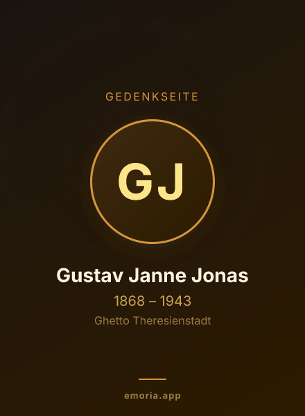 Gedenkportrait von Gustav Janne Jonas