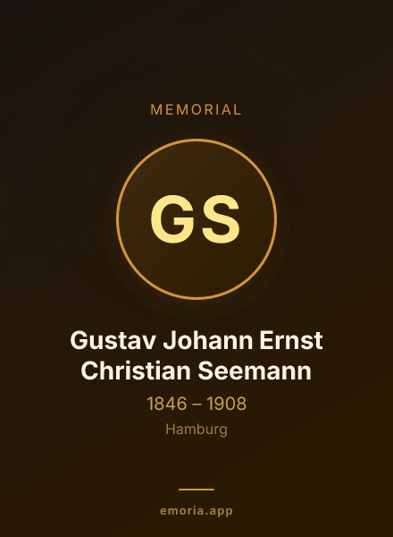 Memorial portrait of Gustav Johann Ernst Christian Seemann