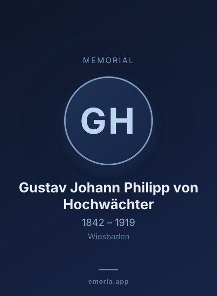 Memorial portrait of Gustav Johann Philipp von Hochwächter