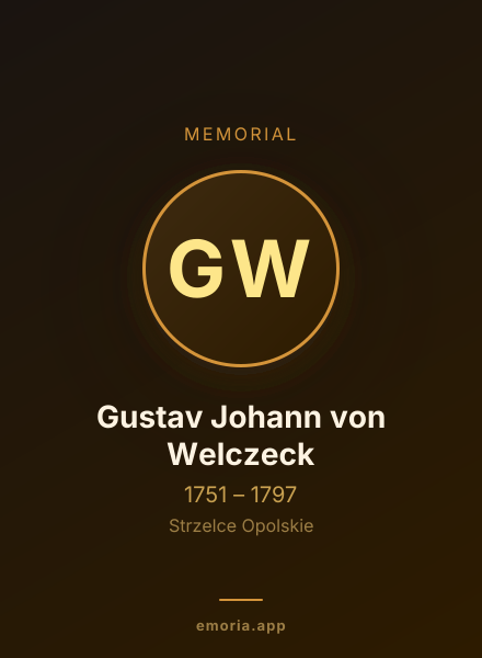 Memorial portrait of Gustav Johann von Welczeck