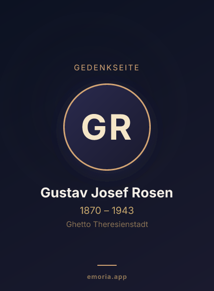 Gedenkportrait von Gustav Josef Rosen