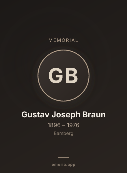 Memorial portrait of Gustav Joseph Braun