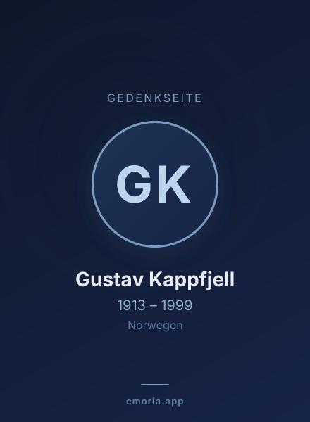 Gedenkportrait von Gustav Kappfjell