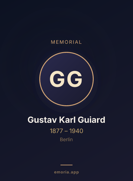 Memorial portrait of Gustav Karl Guiard