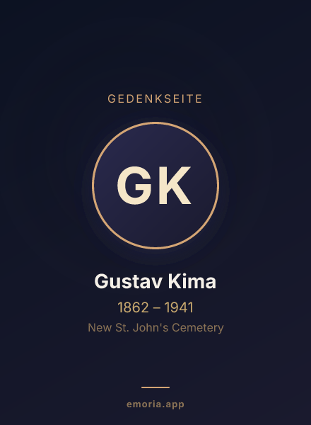 Gedenkportrait von Gustav Kima