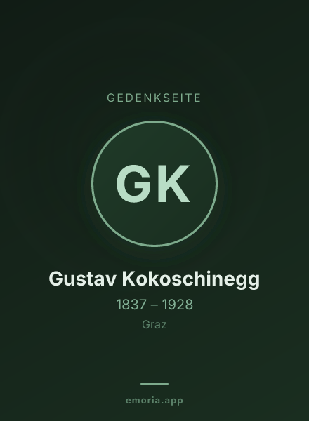 Gedenkportrait von Gustav Kokoschinegg