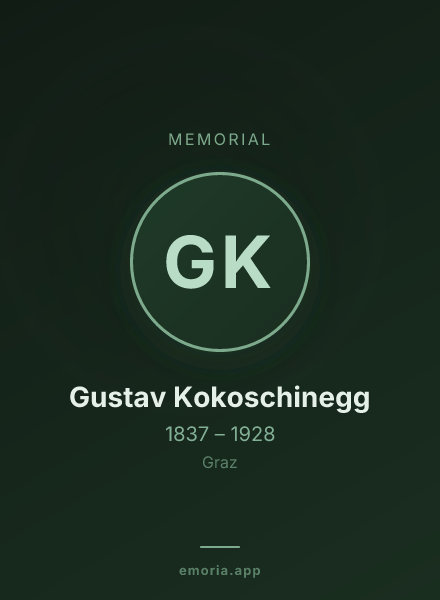 Memorial portrait of Gustav Kokoschinegg
