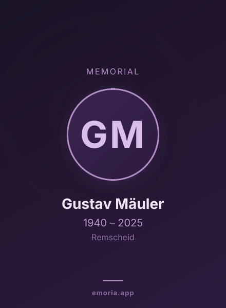 Memorial portrait of Gustav Mäuler