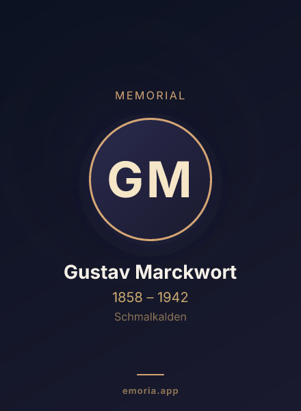 Memorial portrait of Gustav Marckwort