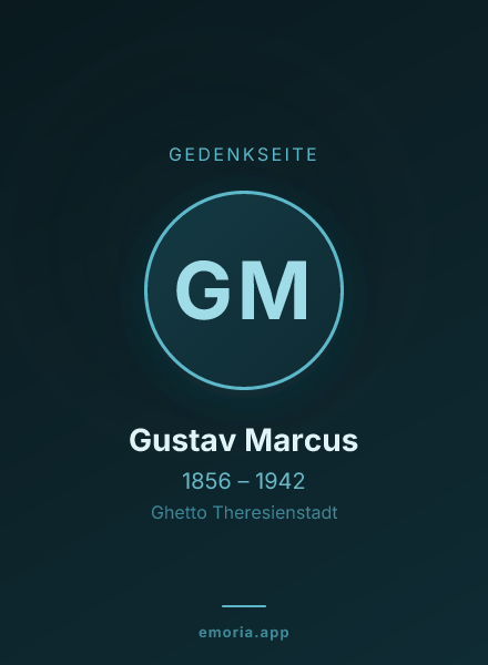 Gedenkportrait von Gustav Marcus