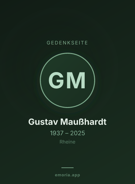 Gedenkportrait von Gustav Maußhardt