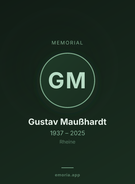 Memorial portrait of Gustav Maußhardt