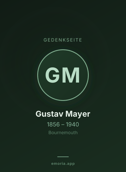 Gedenkportrait von Gustav Mayer