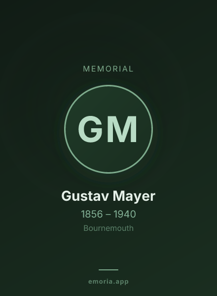 Memorial portrait of Gustav Mayer