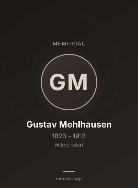 Memorial portrait of Gustav Mehlhausen