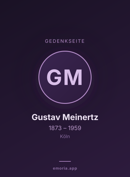 Gedenkportrait von Gustav Meinertz