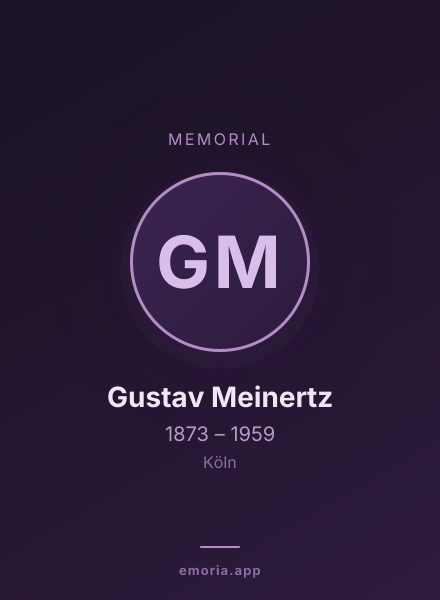 Memorial portrait of Gustav Meinertz