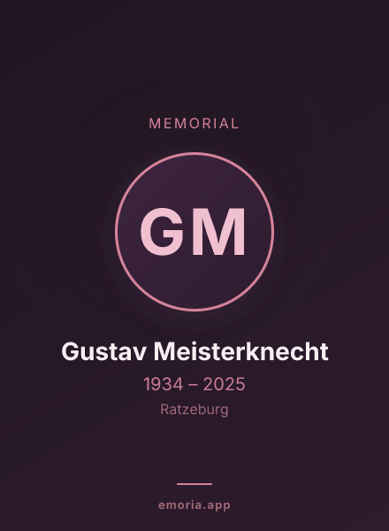 Memorial portrait of Gustav Meisterknecht