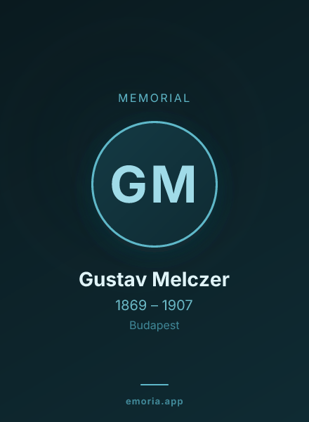 Memorial portrait of Gustav Melczer