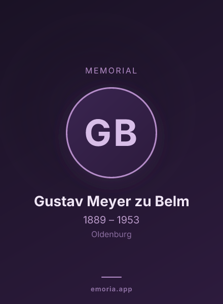 Memorial portrait of Gustav Meyer zu Belm
