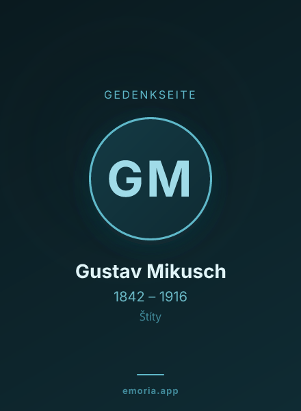 Gedenkportrait von Gustav Mikusch