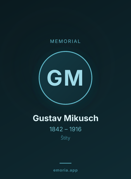 Memorial portrait of Gustav Mikusch