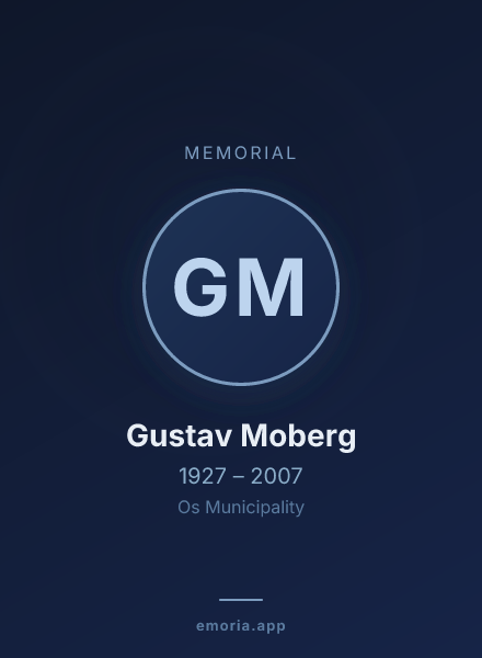 Memorial portrait of Gustav Moberg