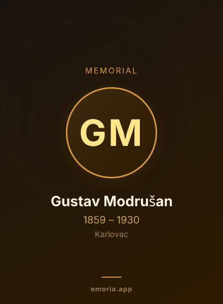 Memorial portrait of Gustav Modrušan