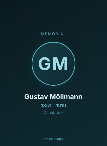 Memorial portrait of Gustav Möllmann