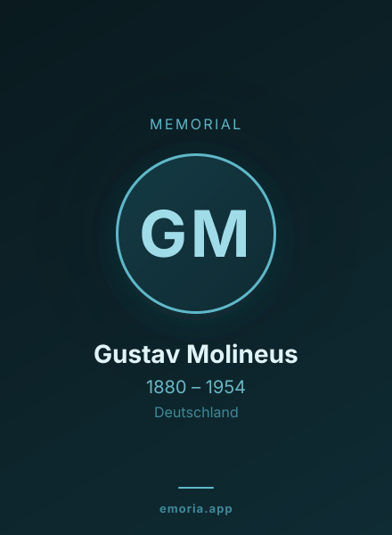 Memorial portrait of Gustav Molineus