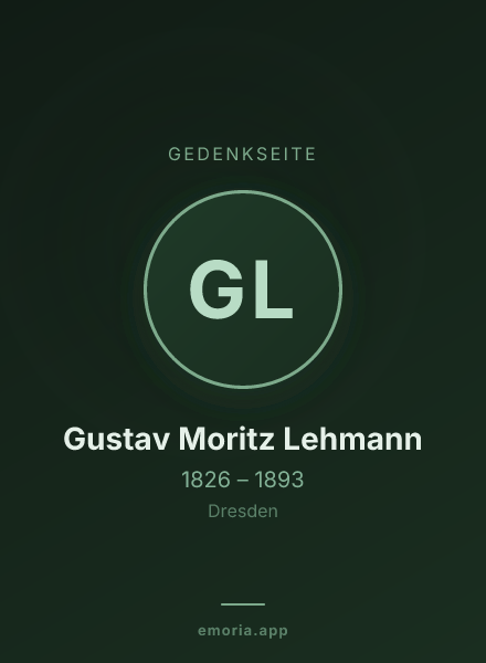 Gedenkportrait von Gustav Moritz Lehmann