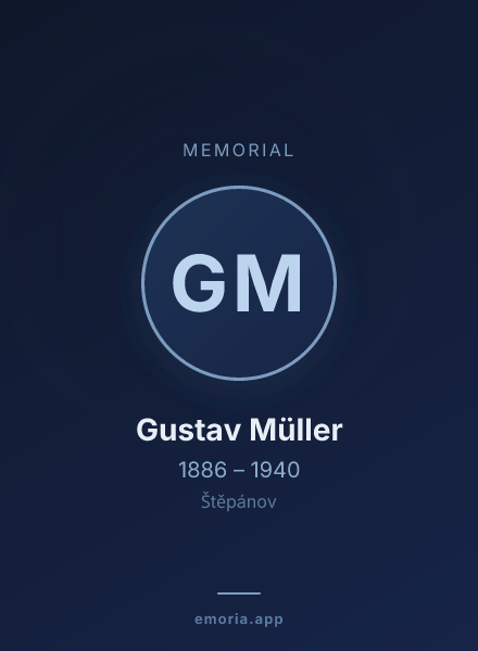 Memorial portrait of Gustav Müller