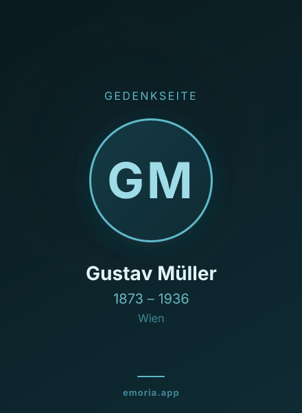 Gedenkportrait von Gustav Müller