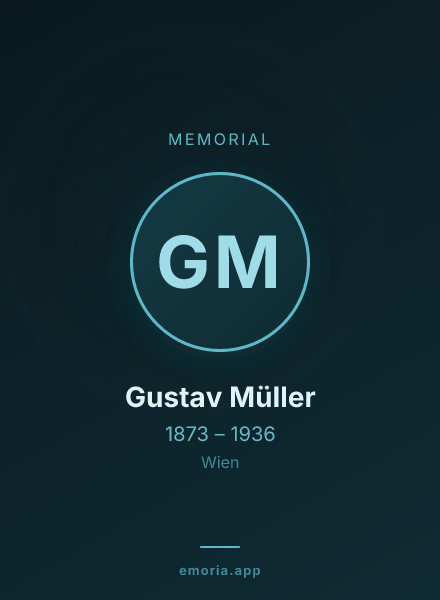 Memorial portrait of Gustav Müller
