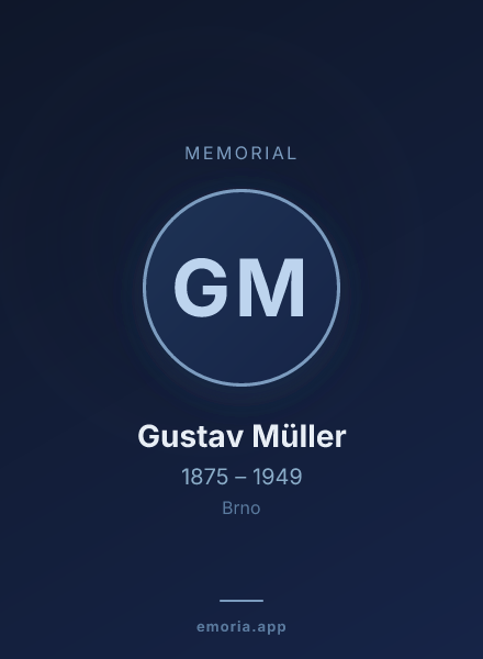 Memorial portrait of Gustav Müller