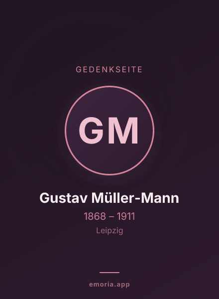 Gedenkportrait von Gustav Müller-Mann