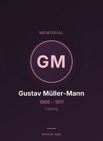 Memorial portrait of Gustav Müller-Mann