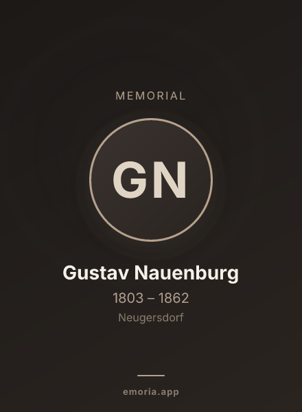 Memorial portrait of Gustav Nauenburg