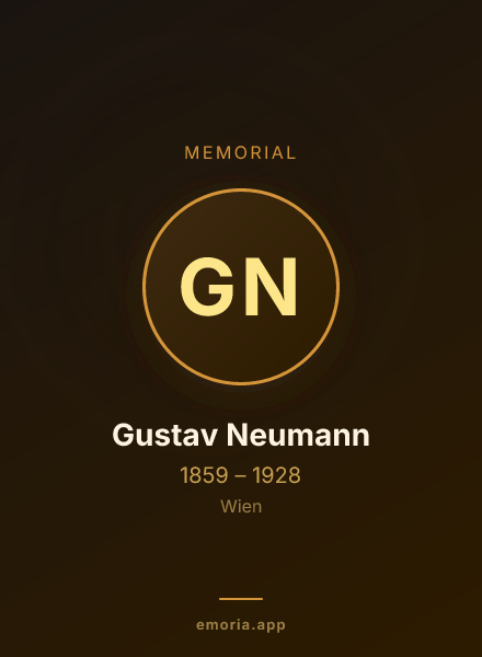 Memorial portrait of Gustav Neumann