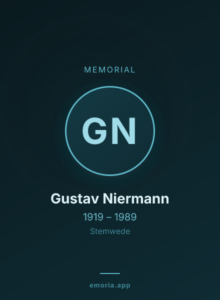 Memorial portrait of Gustav Niermann