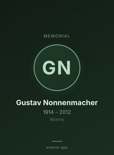 Memorial portrait of Gustav Nonnenmacher