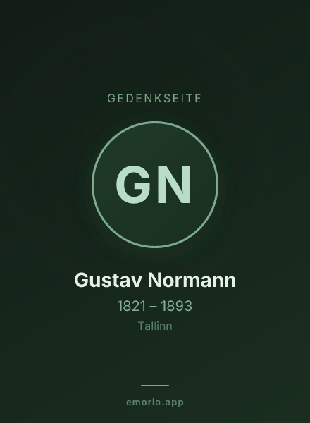 Gedenkportrait von Gustav Normann