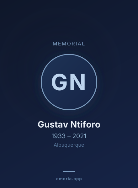 Memorial portrait of Gustav Ntiforo