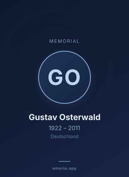 Memorial portrait of Gustav Osterwald