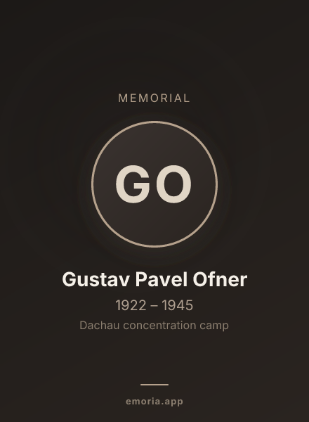 Memorial portrait of Gustav Pavel Ofner
